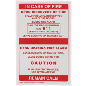 PULL STATION LABEL - NO ELEVATOR