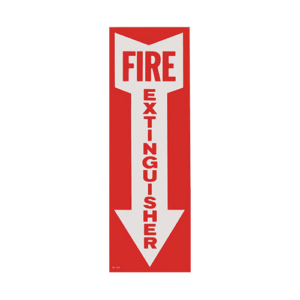 Vinyl Fire Extinguisher Sign - Peel & Stick (4" x 12")