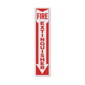 Aluminum Fire Extinguisher Sign - (4" x 18")